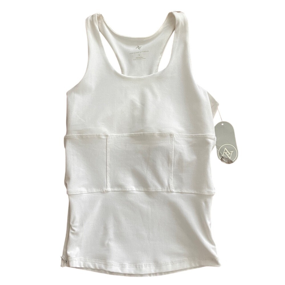 Adrienne Vittadini White Racerback Bra Tank Top Small NWT